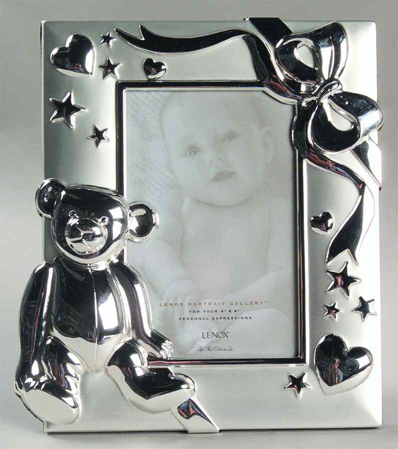 Smithsonian Teddy Collection (Silverplate, Hollow) Frame-Holds 4" X 6" by Lenox-1