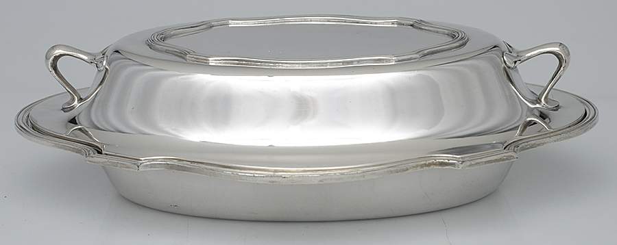 Silverplate Hollowware Oval Covered Vegetable by Lawrence B Smith -1
