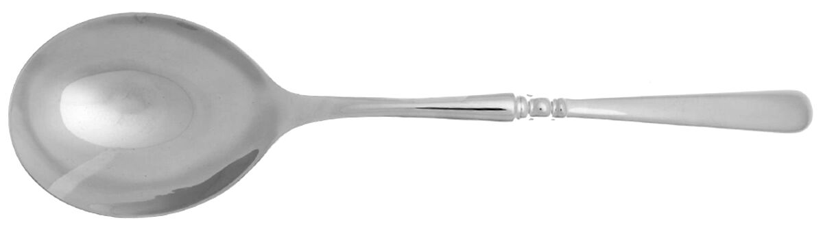 Pearl Platinum-Glossy (Stainless) Casserole Spoon with Smooth Stainless Bowl HC by Lenox-1