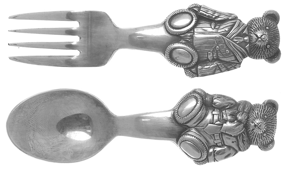 Polo Bear Collection (Silverplate 2 Pc Baby Set (BF, BS) by Ralph Lauren Flatware-1