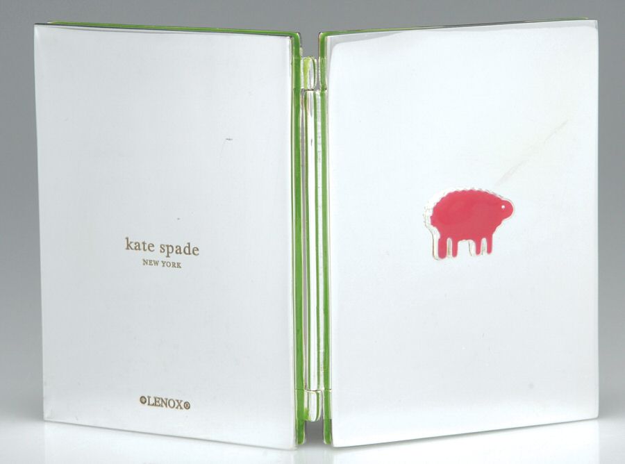 Pippin Park (Silverplate) Double Frame Holds Wallet Size Pictures by Lenox-1