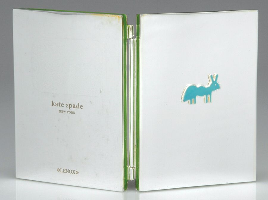 Pippin Park (Silverplate) Double Frame Holds Wallet Size Pictures by Lenox-1