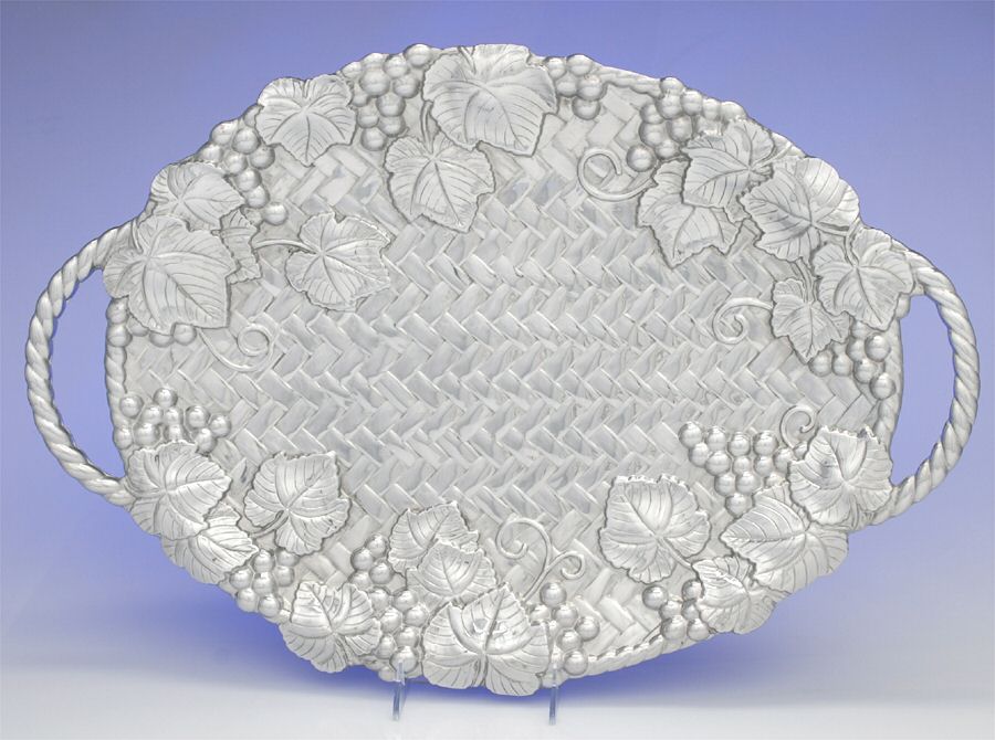 Grape Weave (Hollowware, Other) 22" Oval Handled Tray by Lenox-1