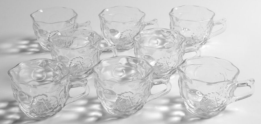 Grape Weave (Hollowware, Other) (Set of 8) Glass Punch Cups by Lenox-1