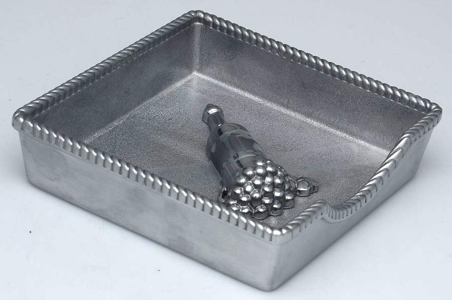 Grape Weave (Hollowware, Other) Square Napkin Holder with Weight by Lenox-1