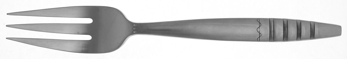Mambo (Stainless) Solid Serving Fork by Lunt Silver-1