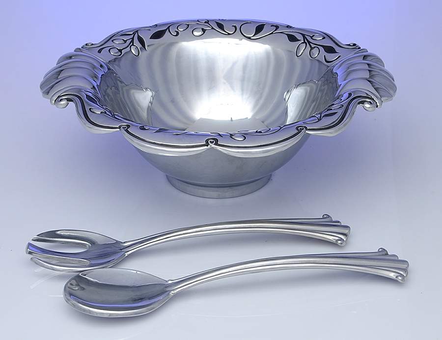 En Provence (Holloware, Other) Salad Serving Bowl with Fork and Spoon by Lenox-1