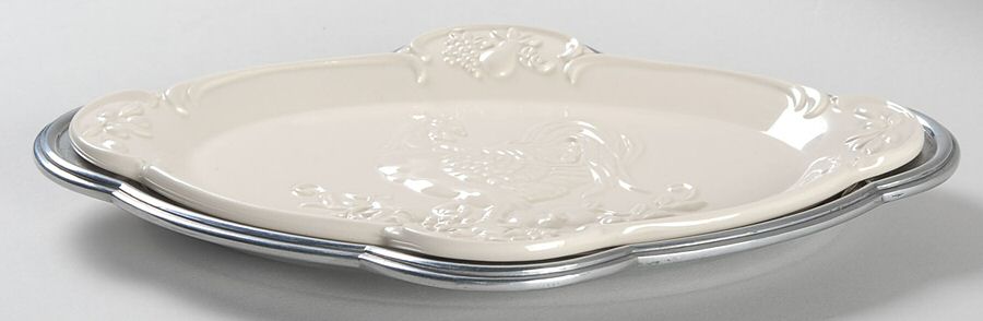 En Provence (Holloware, Other) 9" Metal Rooster Tray with Ceramic Insert by Lenox-1