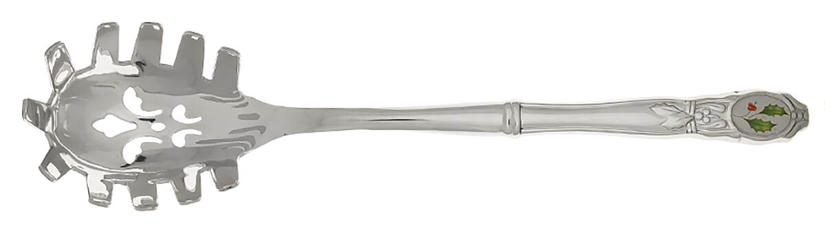 Holiday Platinum (Stainless) Pasta Server with Stainless Bowl HC by Lenox-1
