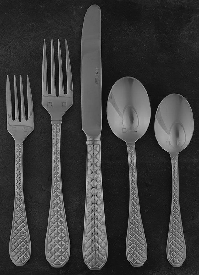 Coco (Stainless) 5 Piece Place Setting by Lunt Silver-1