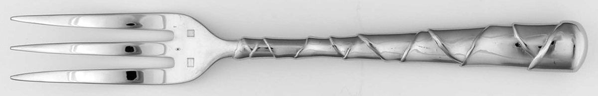 Captiva (Stainless) Large Solid Cold Meat Serving Fork by Lunt Silver-1