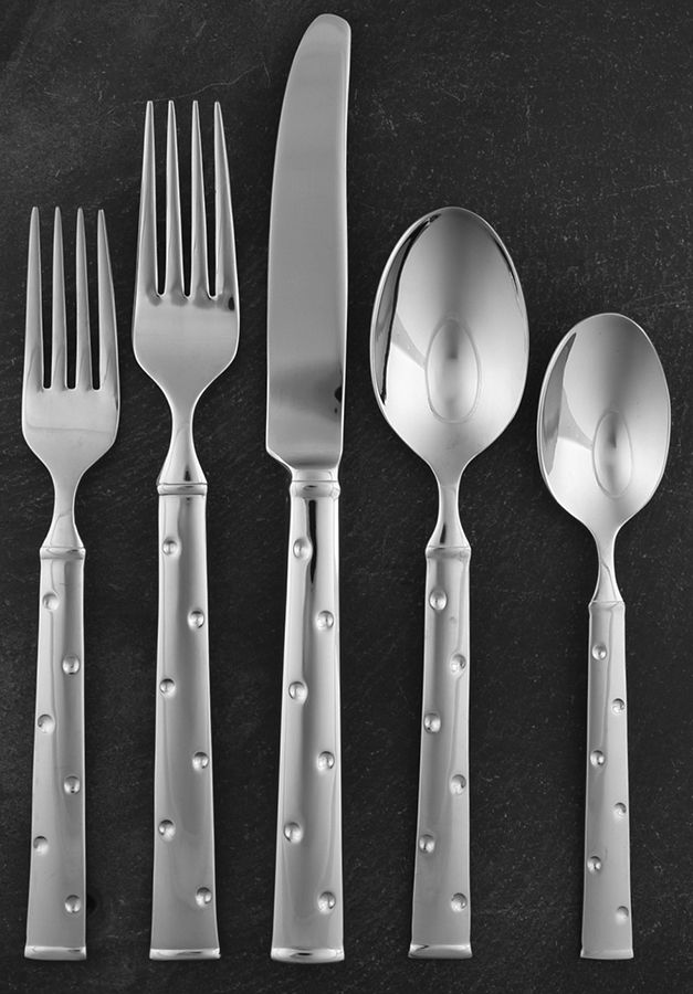 Larabee Dot (Stainless) 5 Piece Place Setting by Lenox-1