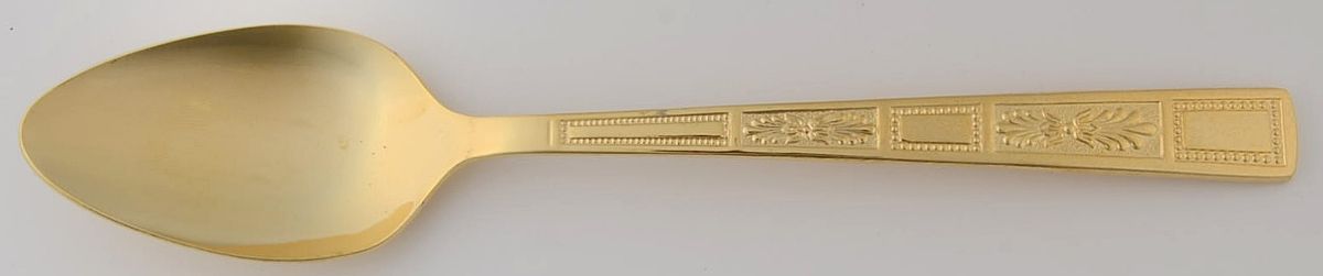 Silver Leaves-Gold (Gold Electroplate) Place/Oval Soup Spoon by Lifetime-1
