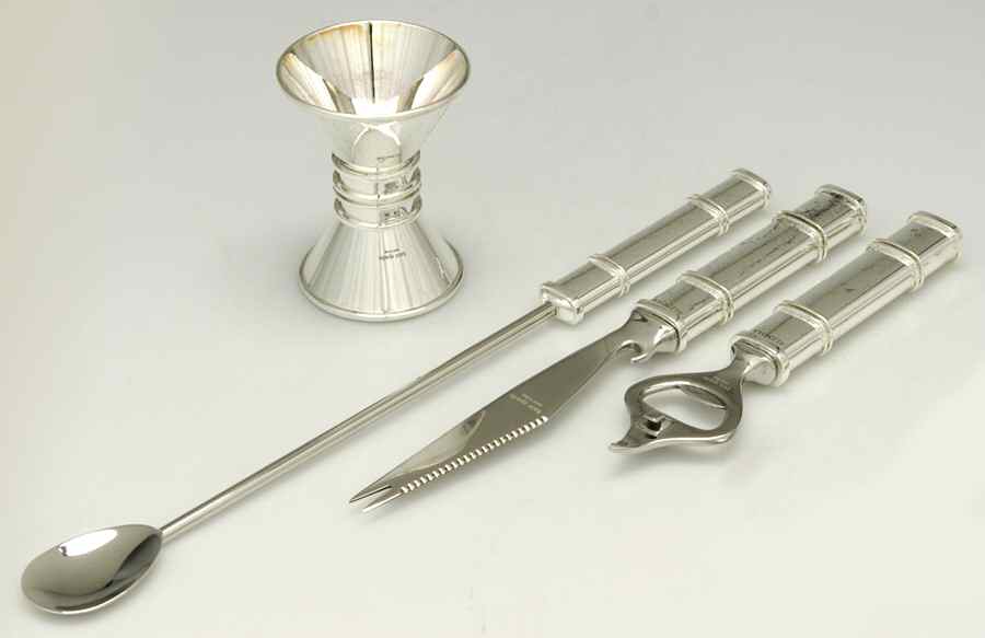Pompano Point (SIlverplate, Hollowware) 4 Piece Bar Set by Lenox-1