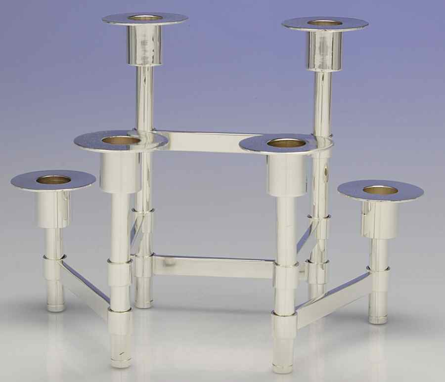 Baristo Road (Silverplate, Hollowware) 6 Light Candelabra by Lenox-1