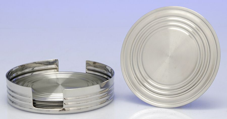 Tin Can Alley (Stainless, Hollowware) Coaster - Set of 4 by Lenox-1