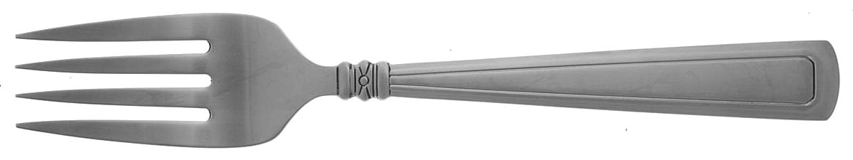 Woven Traditions (Stainless) Medium Solid Cold Meat Serving Fork by Longaberger (Metal)-1