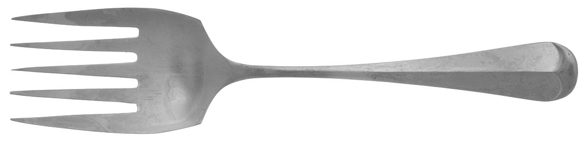 LCU86 (Stainless) Medium Solid Cold Meat Serving Fork by Lifetime-1