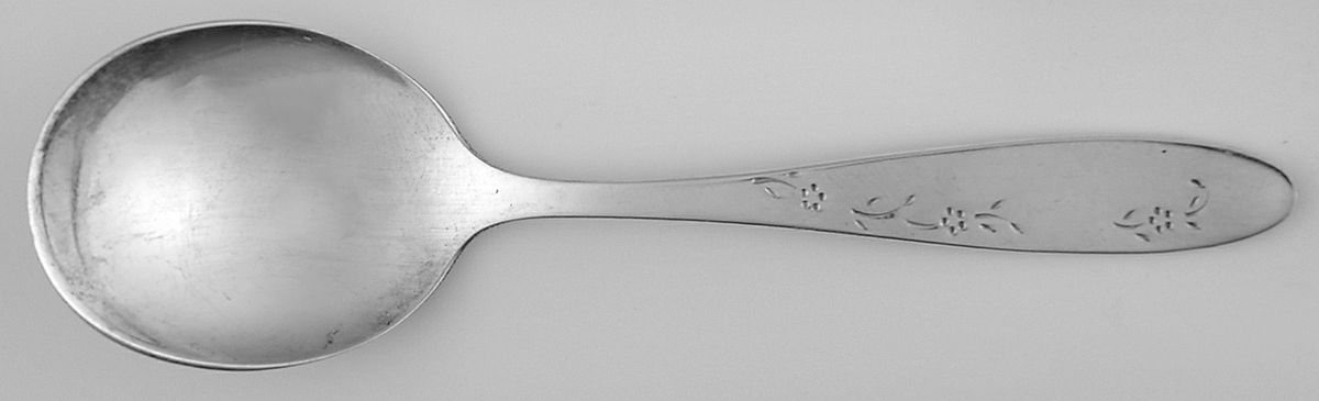 LUL3 (Sterling) Straight Handle Baby Spoon by Lullaby-1