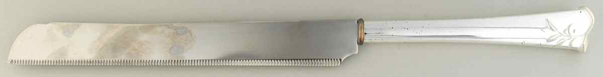 Opal Innocence (Silverplate, Hollowware) Cake Knife with Stainless Blade by Lenox-1
