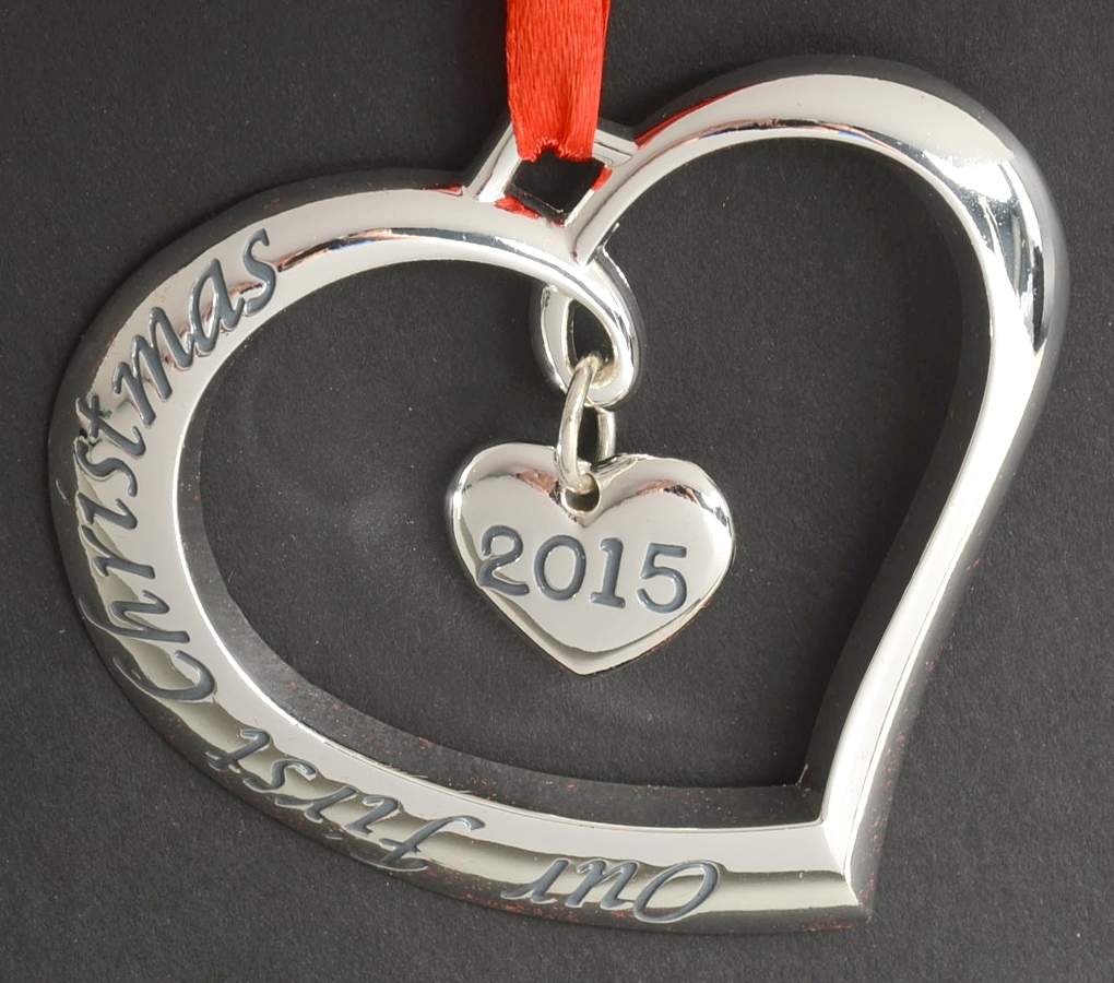 Forevermore (Silverplate Hollowware) 2015 Our First Christmas Ornament by Lenox-1
