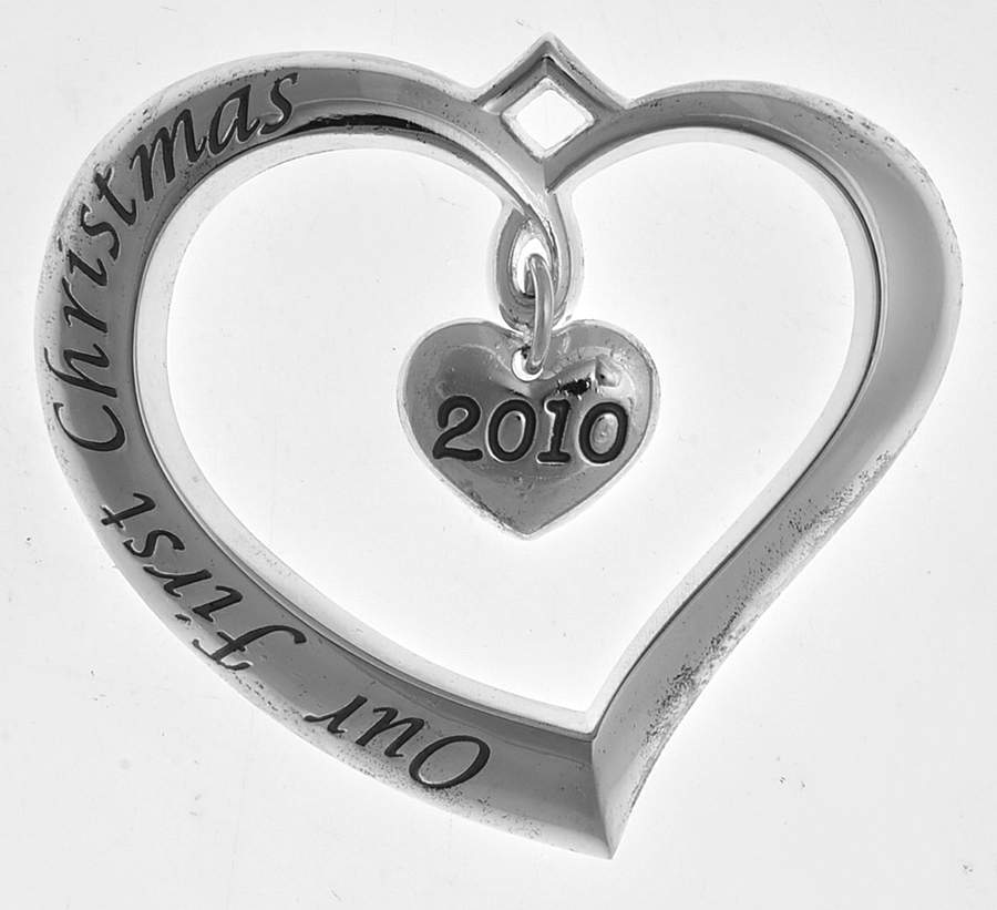 Forevermore (Silverplate Hollowware) 2010 Our First Christmas Ornament by Lenox-1