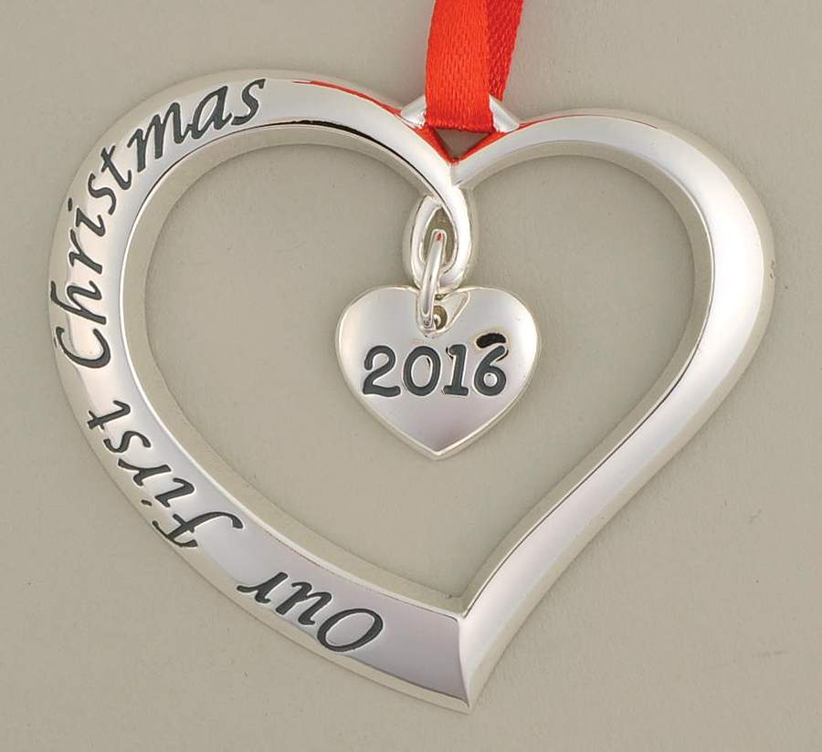 Forevermore (Silverplate Hollowware) 2016 Our 1st Christmas Ornament by Lenox-1