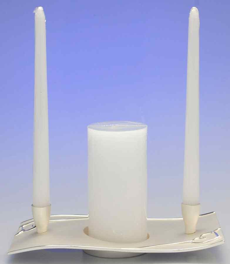 Forevermore (Silverplate Hollowware) 3 Candle Holder Centerpiece by Lenox-1