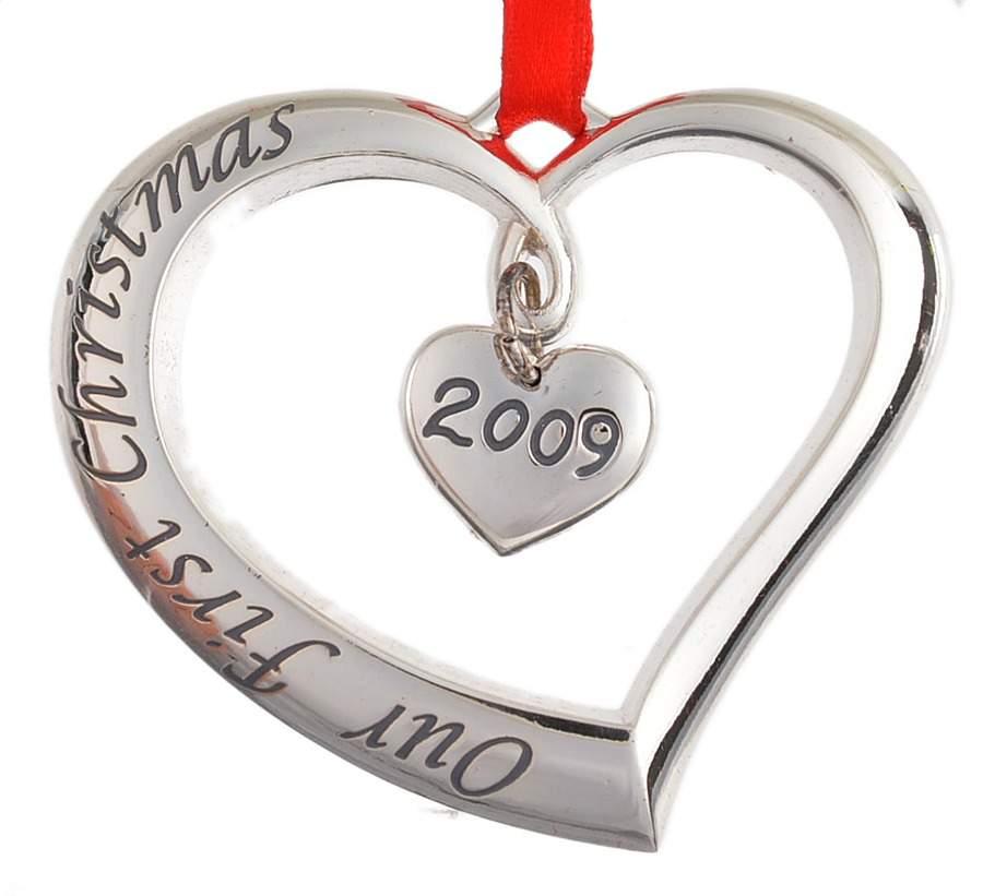 Forevermore (Silverplate Hollowware) 2009 Our First Christmas Ornament by Lenox-1