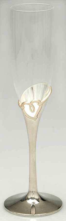 Forevermore (Silverplate Hollowware) Glass & Silver Champagne Flute by Lenox-1