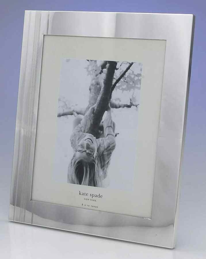 Library Stripe (Silverplate Giftware) Frame Holds 8" X 10" by Lenox-1