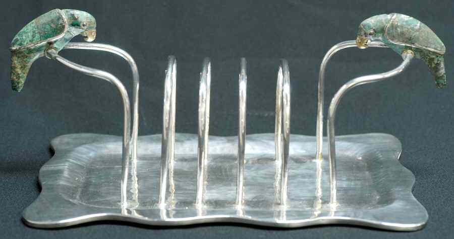 Silverplate Hollowware 5 Slot Toast Rack by Los Castillo-1