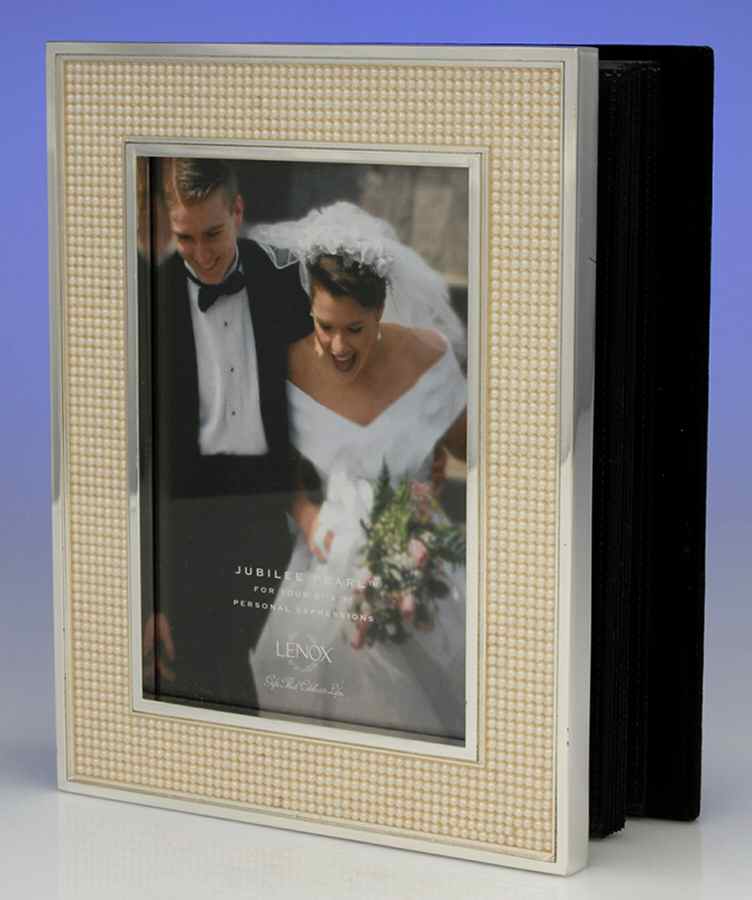 Jubilee Pearl (Silverplate, Giftware) Bookshelf Photo Album by Lenox-1