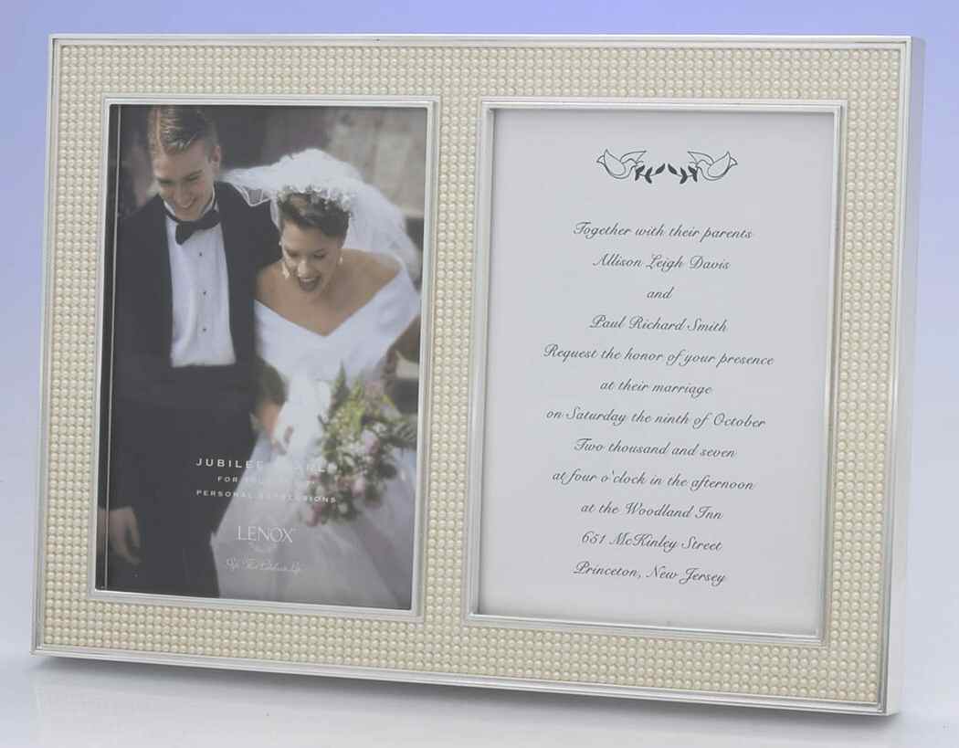 Jubilee Pearl (Silverplate, Giftware) Double Invitation Frame by Lenox-1