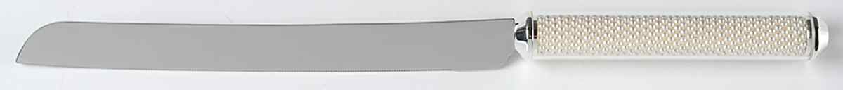 Jubilee Pearl (Silverplate, Giftware) Cake Knife with Stainless Blade by Lenox-1