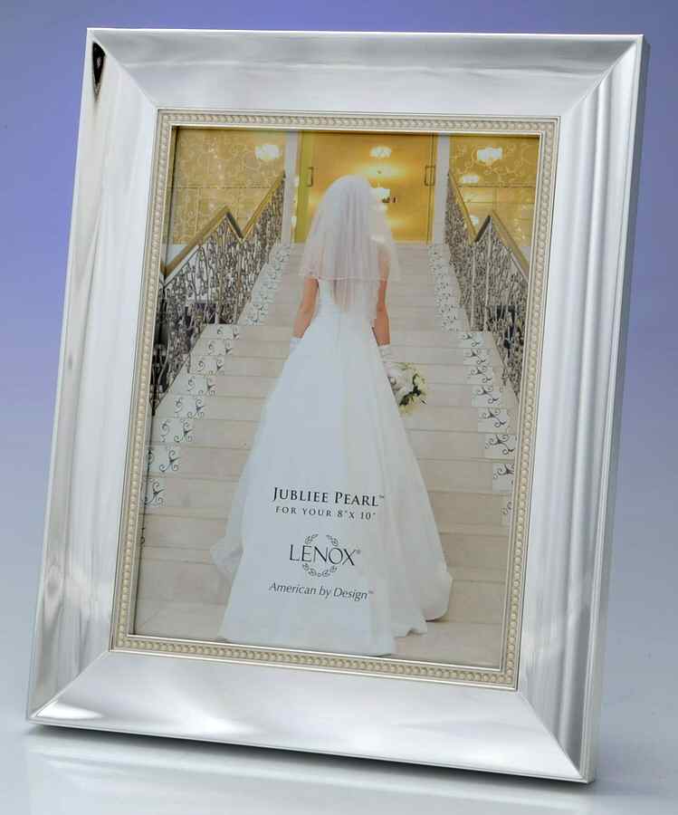 Jubilee Pearl (Silverplate, Giftware) Frame Holds 8" X 10" by Lenox-1