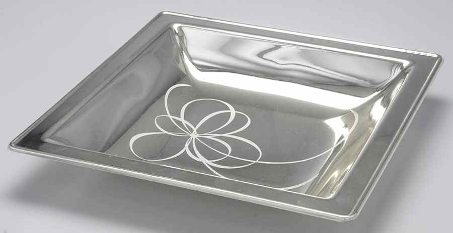 Belle Boulevard (SIlverplate, Hollowware) 12" Square Centerpiece by Lenox-1