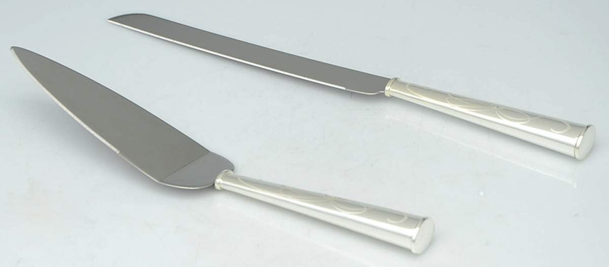 Belle Boulevard (SIlverplate, Hollowware) Cake Knife & Server Set by Lenox-1