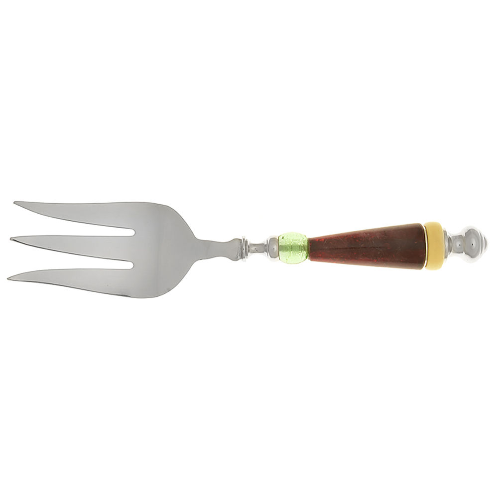 Holiday Gatherings (Stainless) Large Solid Cold Meat Serving Fork by Lenox-1