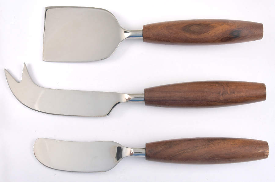 Tuscany Classics (Hollowware) (3 Pc) Cheese Serving Set w/Wood Accents by Lenox-1