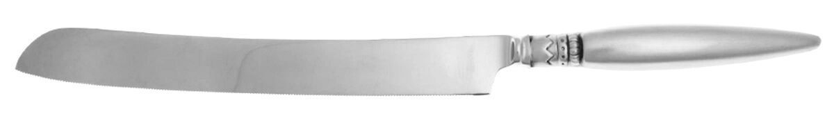 Harlequin (Stainless) Wedding Cake Knife with Stainless Blade HC by Lisa Jenks Flatware-1