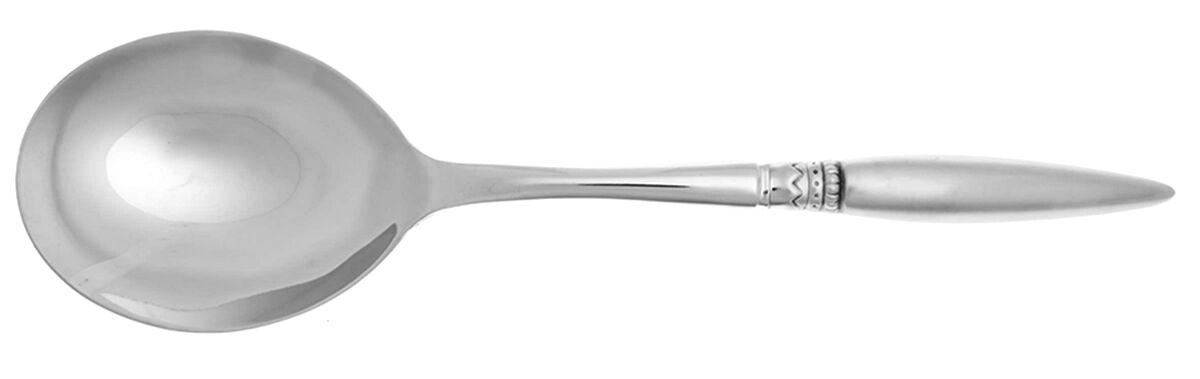 Harlequin (Stainless) Casserole Spoon with Smooth Stainless Bowl HC by Lisa Jenks Flatware-1