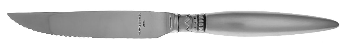 Harlequin (Stainless) Steak Knife Individual Hollow, Serrate HC by Lisa Jenks Flatware-1