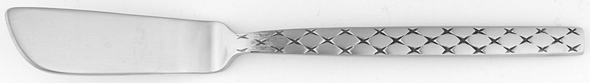 Diamonds (Stainless) Flat Handle Master Butter Knife by Lisa Jenks Flatware-1