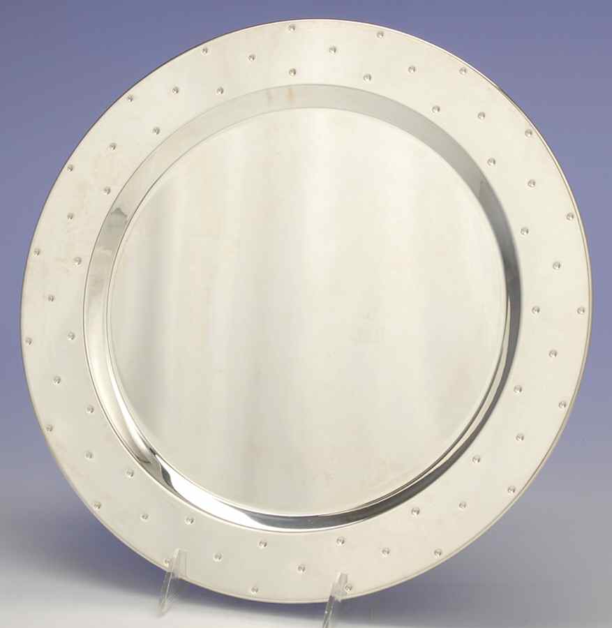 Larabee Dot (Silverplate, Hollowware) Service Plate by Lenox-1