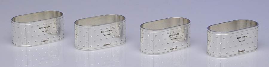 Larabee Dot (Silverplate, Hollowware) Napkin Ring - Set of 4 by Lenox-1