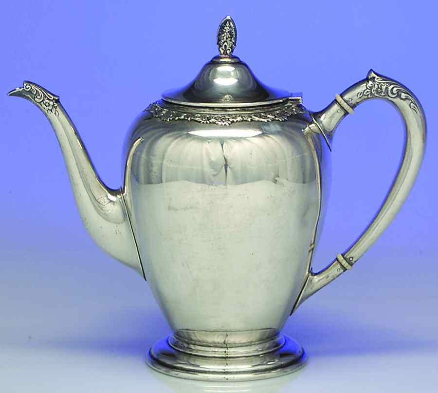 2100 (Sterling, Hollowware) Coffee Pot by Lunt Silver-1
