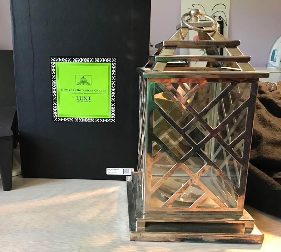 Graphic Garden (Silverplate, Hollowware) 16" Candle Lantern by Lunt Silver-1