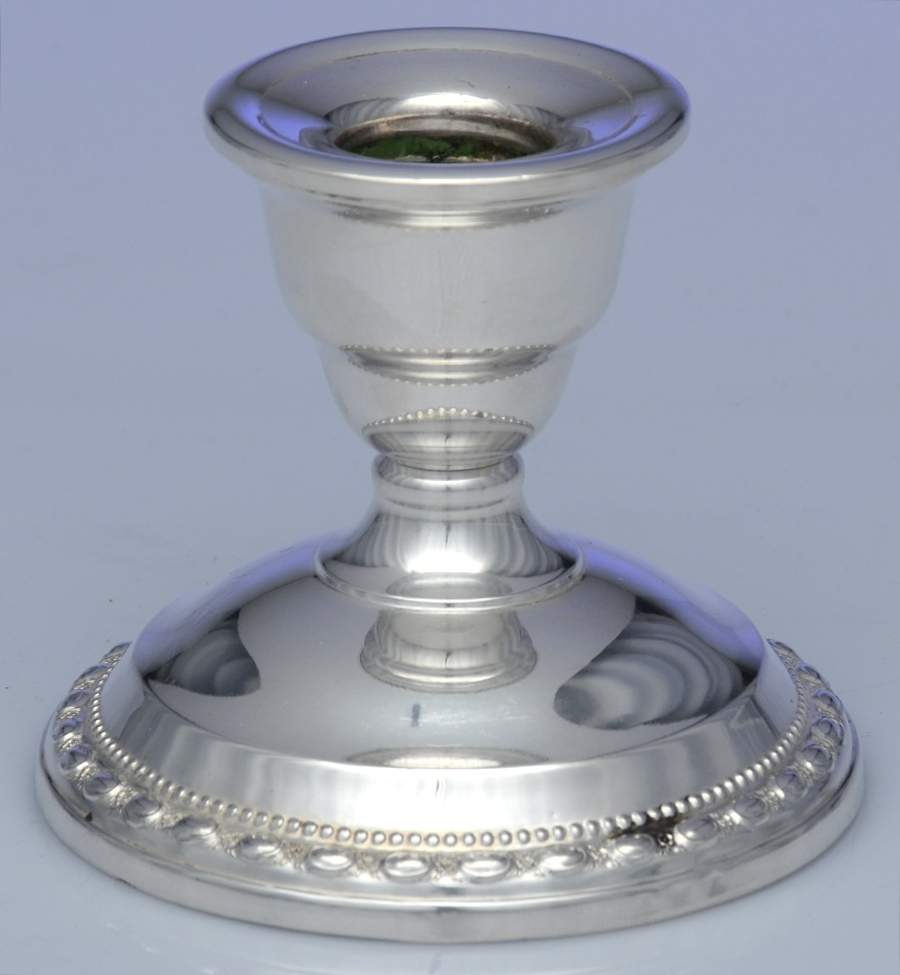 6a (Sterling, Hollowware) Weighted Console Candleholder by La Pierre Silver-1