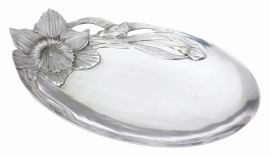 Flora (Hollowware, Aluminum) Large Oval Tray by Lenox-1